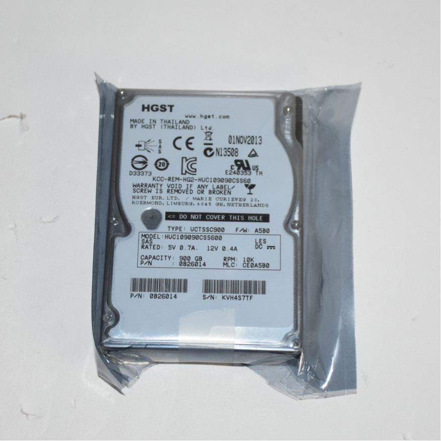 HGST Ultrastar C10K900 900GB SAS 6Gb 10K 2.5" Hard Drive HDD HUC109090CSS600