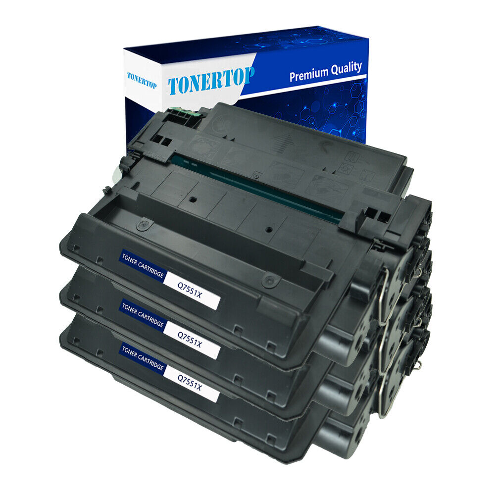 3PK Q7551X Black Toner cartridge Compatible with HP 51X LaserJet P3035 M3027 MFP