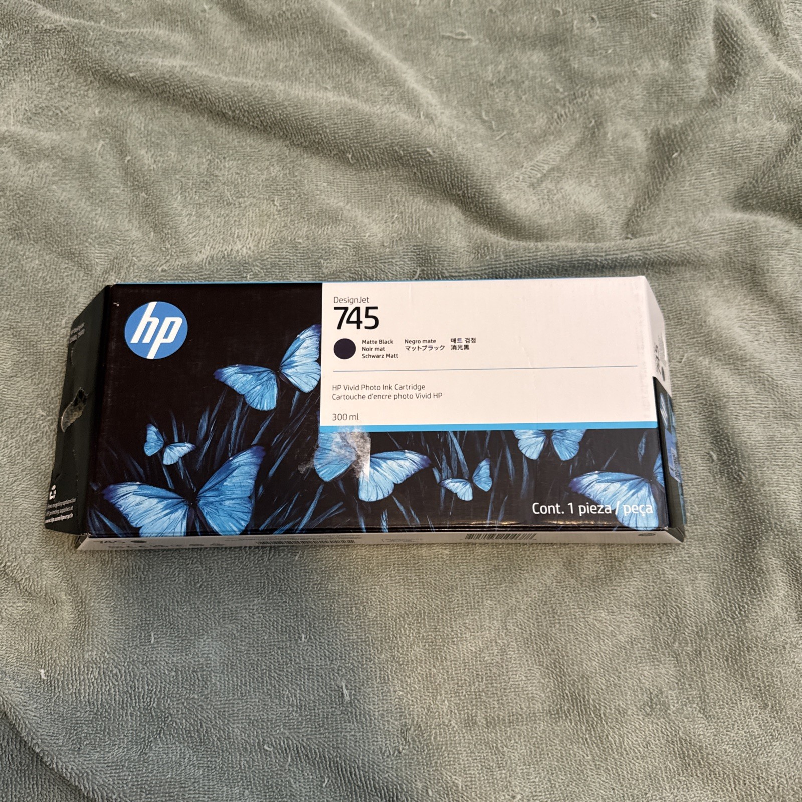 GENUINE HP 745, F9K05A MATTE BLACK INK 300ml DJ Z2600 Z5600 SEALED BOX EXP 05/25