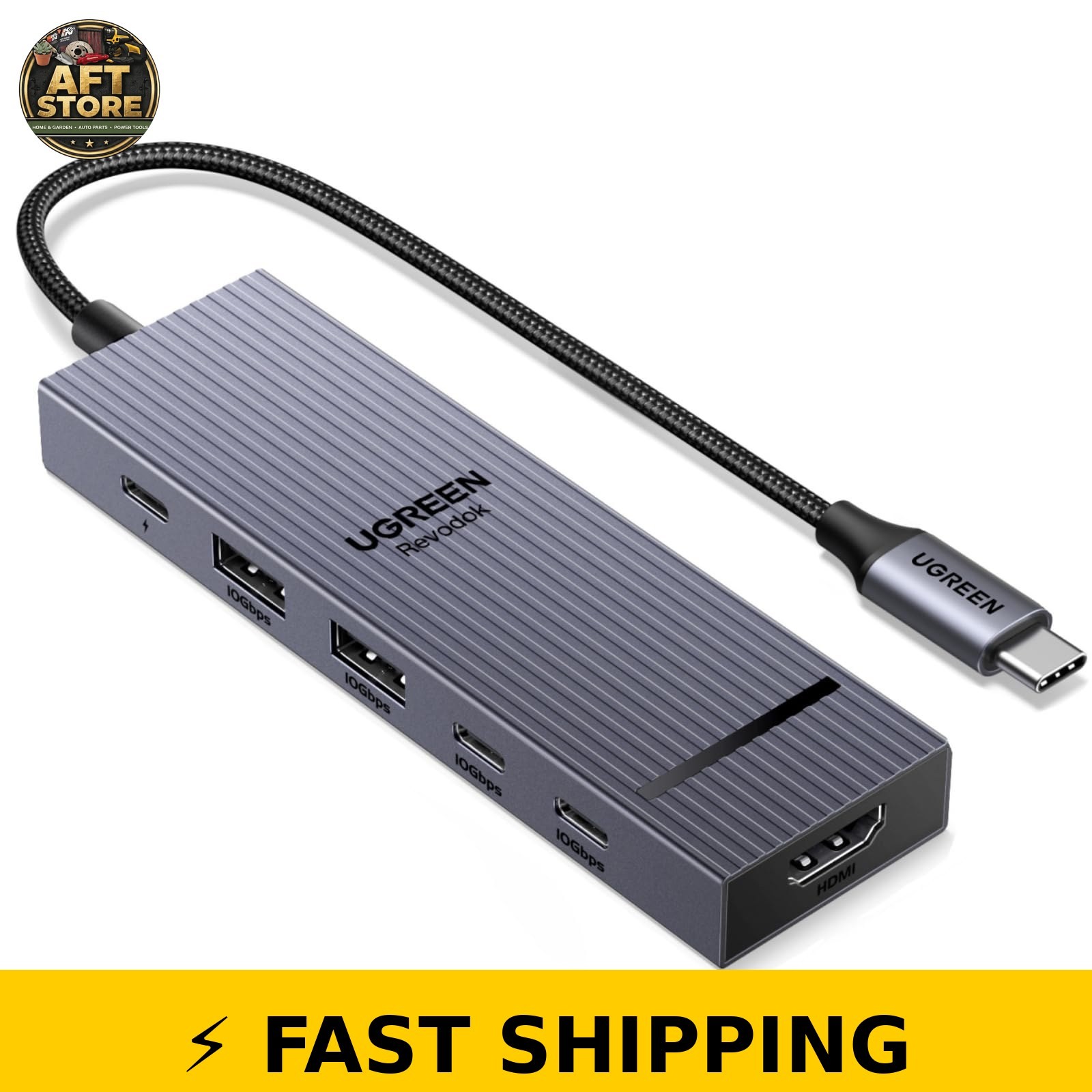 UGREEN Revodok Pro USB-C Hub 6 in 1 10Gbps 4K HDMI