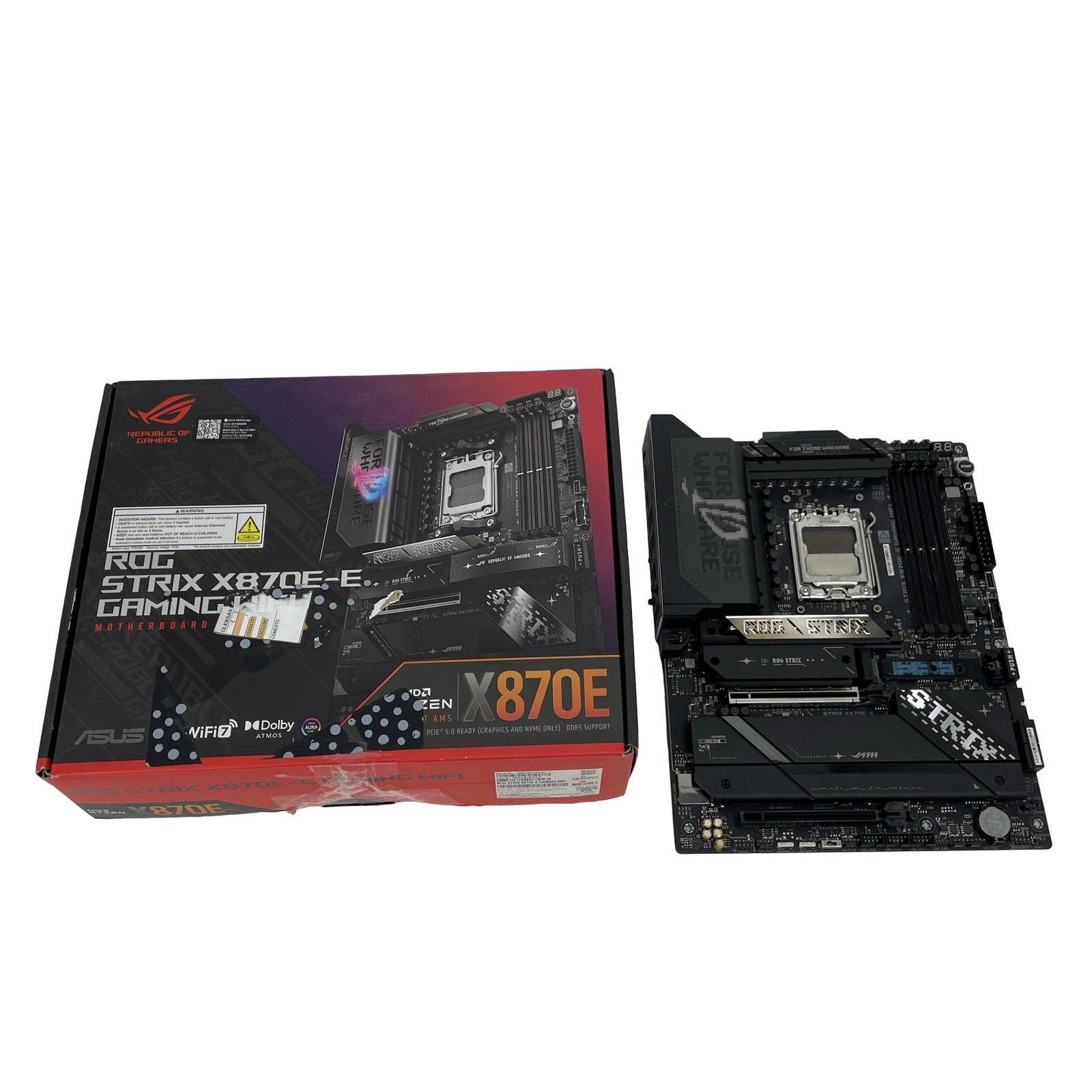 FOR PARTS ASUS ROG Strix X870E-E Gaming WiFi AMD AM5 ATX Motherboard #FP4167