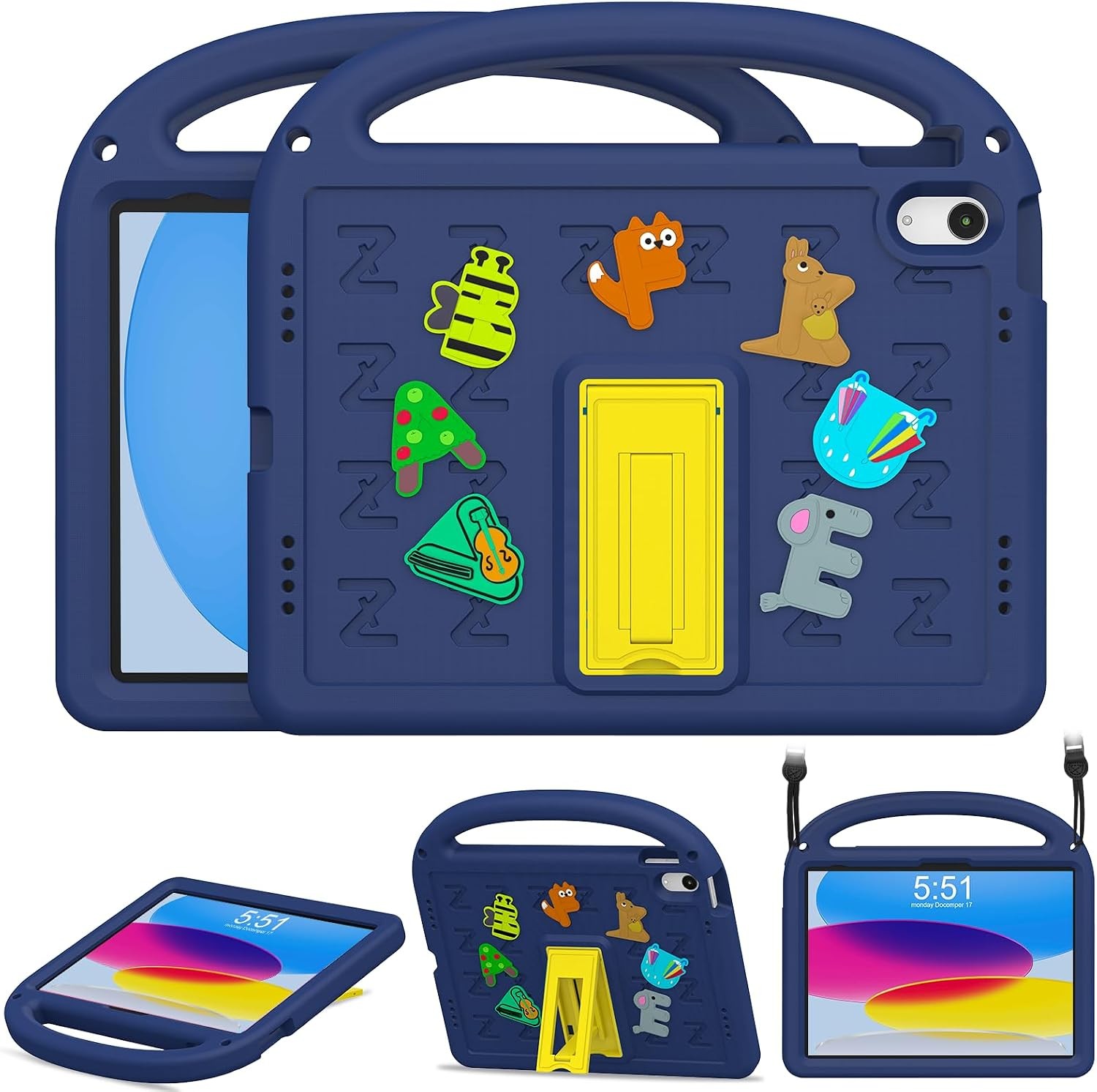 Case for iPad 11th Generation 11 Inch 2025, Shockproof with Anti-Slip Handle