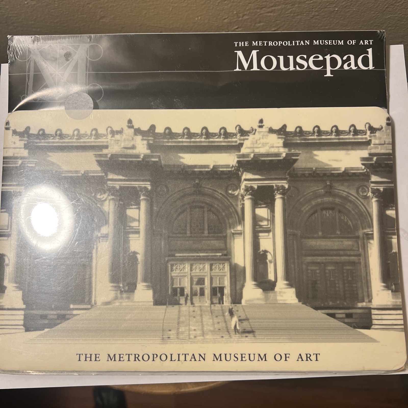 Metropolitan Museum of Art Mouse Pad NYC Building Facade Sepia 10x6.5in Sealed