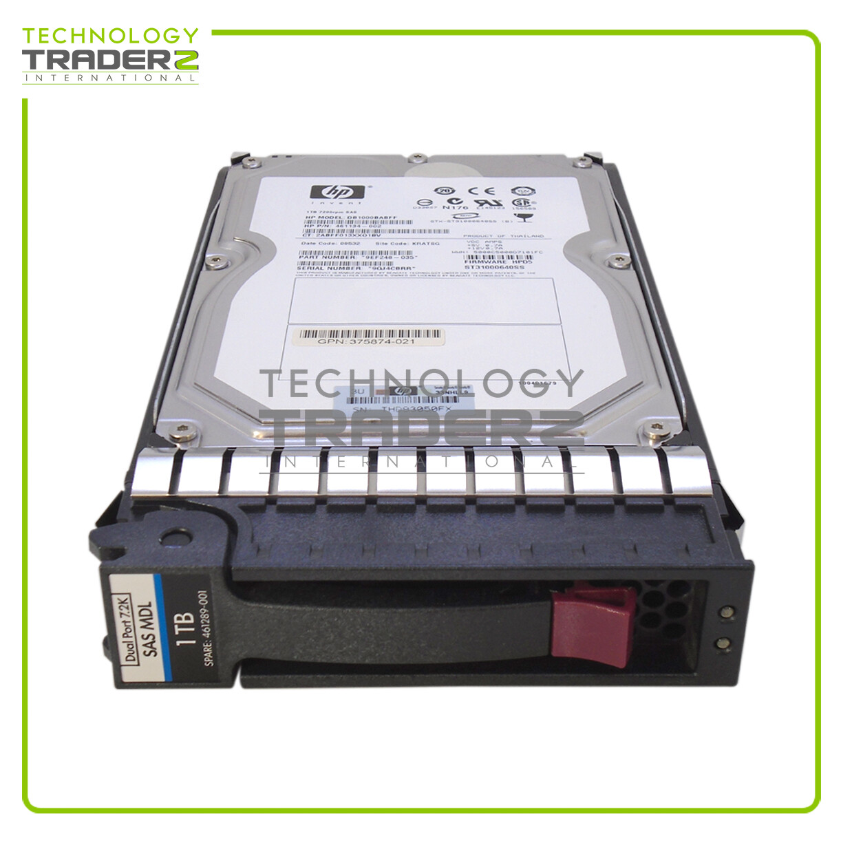 LOT OF 2 461137-B21 HP 1TB 7.2K SAS DP MDL 3G 3.5" HDD 461134-002 461134-003