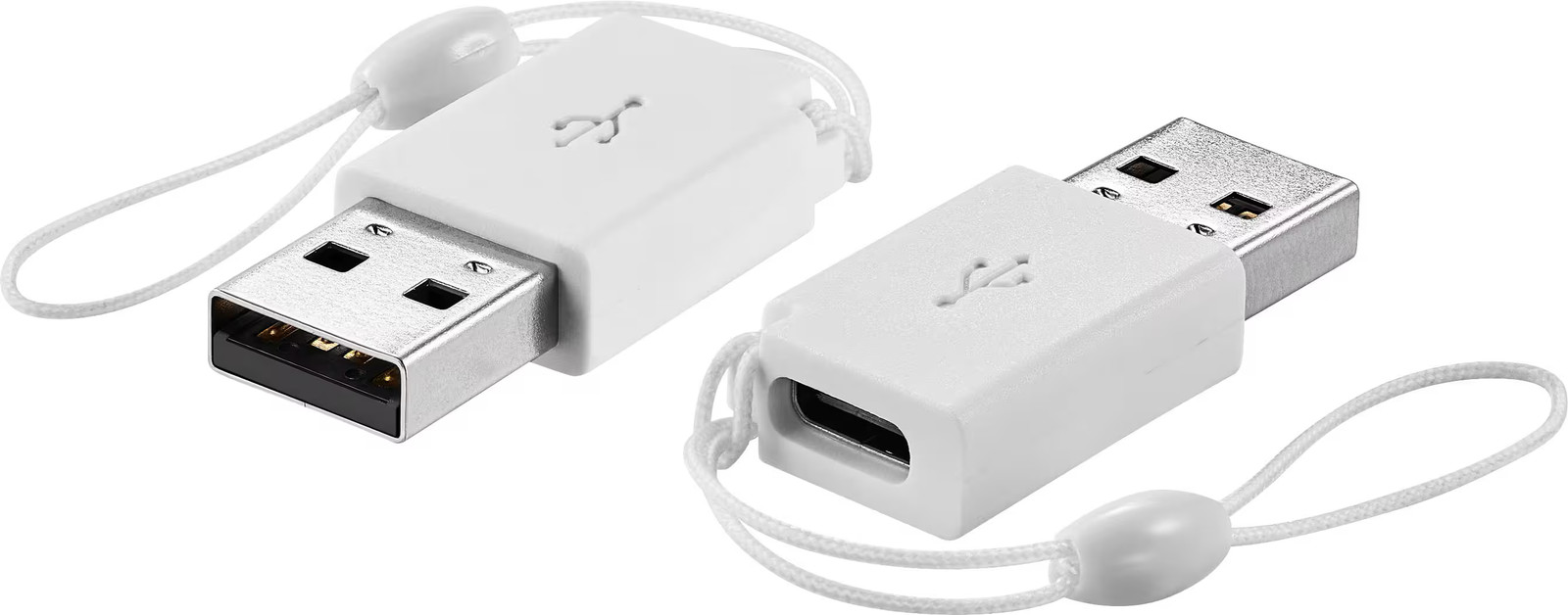 Best Buy essentials- Female USB-C to Male USB Adapter (2-Pack) - White