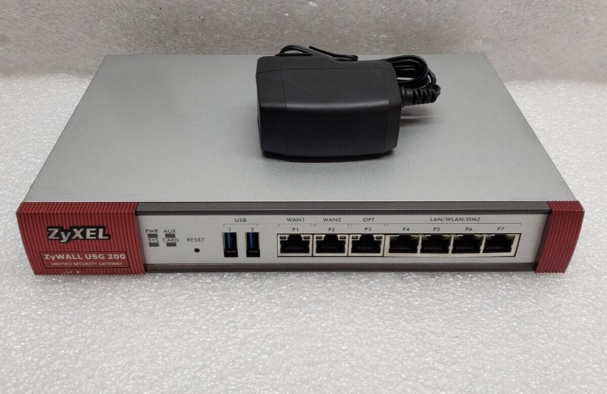 Zyxel USG 200 Network Security Firewall Device 6-Port Gigabit Ethernet #99