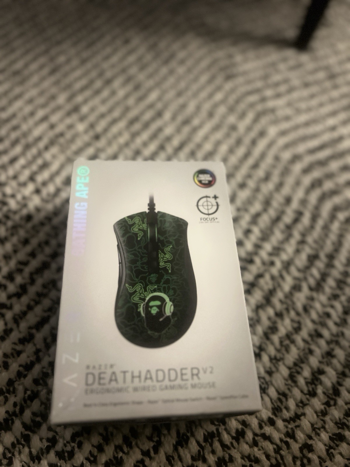 Razer x *A BATHING APE Deathadder V2 Wired Gaming Mouse 20,000 DPI BAPE