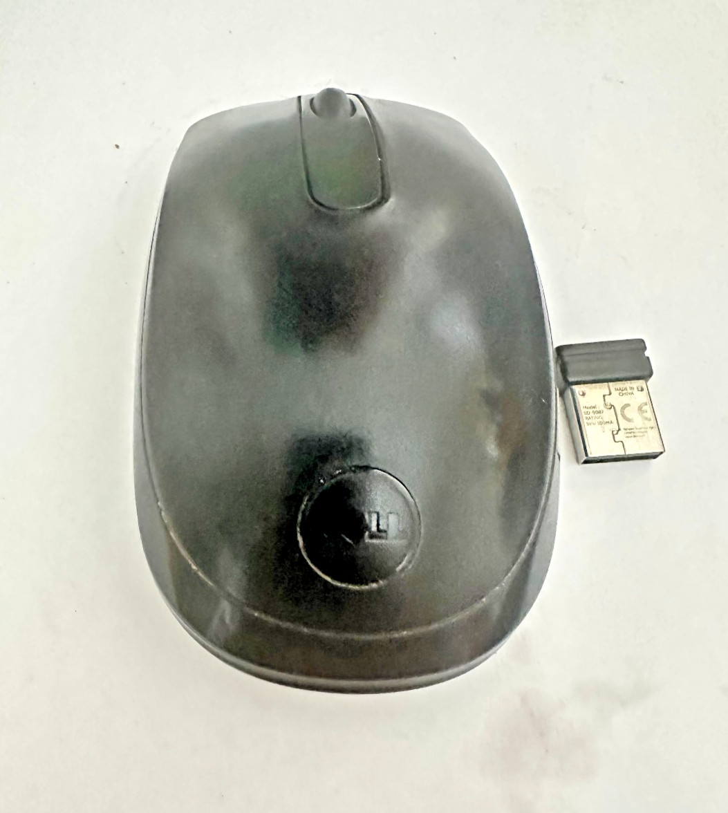 Dell Wireless Optical Mouse 2.4 GHz W/ USB Receiver Dongle SD-9087 Tested, Works