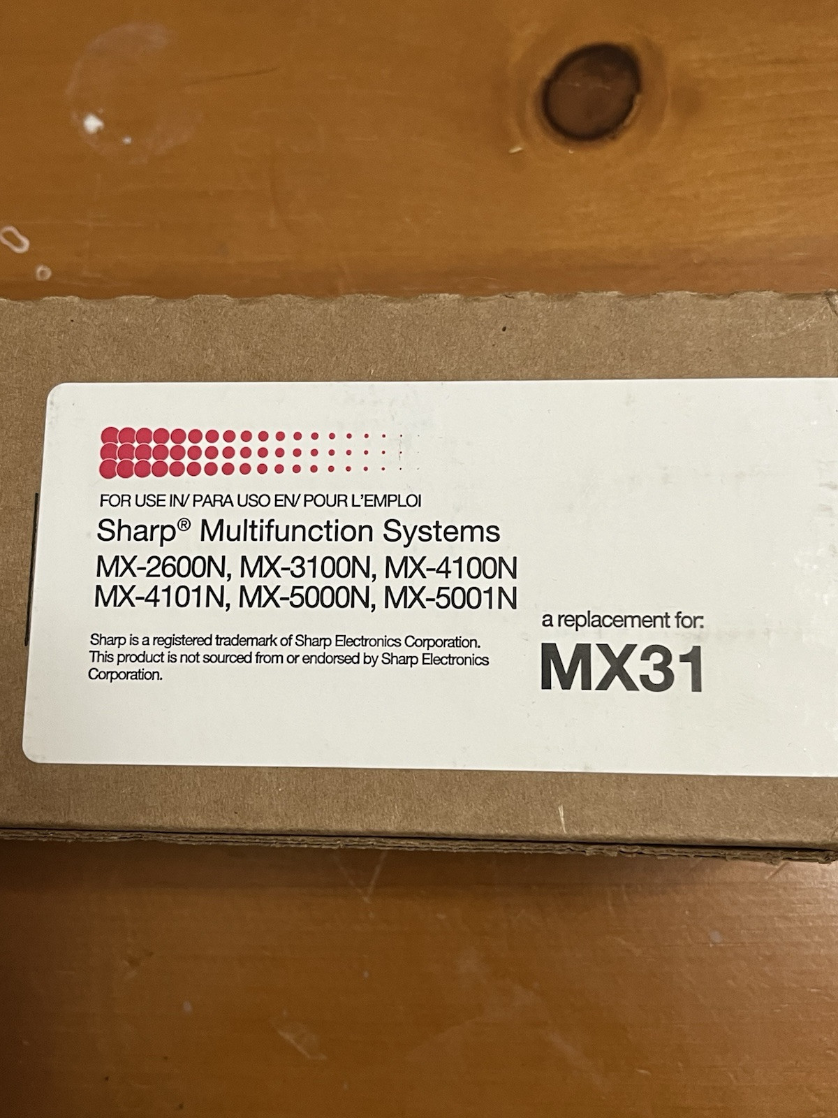 Sharp MX31 - MX-2600N/3100N/4100N/4101N/5000N/5001N Magenta Toner Cartridge. 