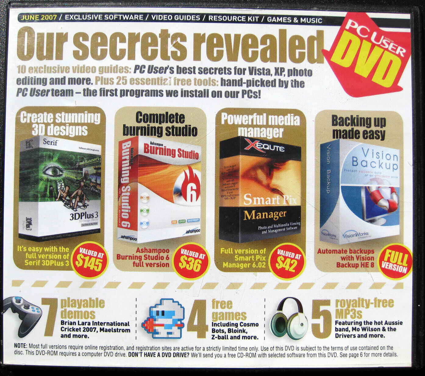 Australian PC User Magazine June 2007 - DVD ROM Only (software/utilities/Games)