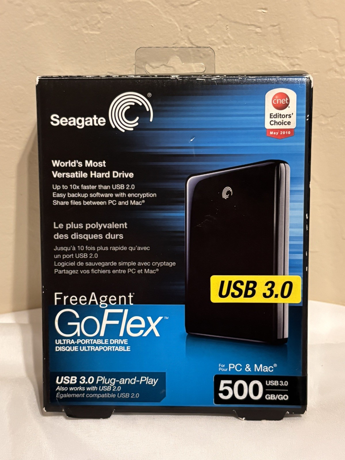 Seagate FreeAgent GoFlex 500 GB External 5400 RPM (STAA500105) Hard Drive pc mac