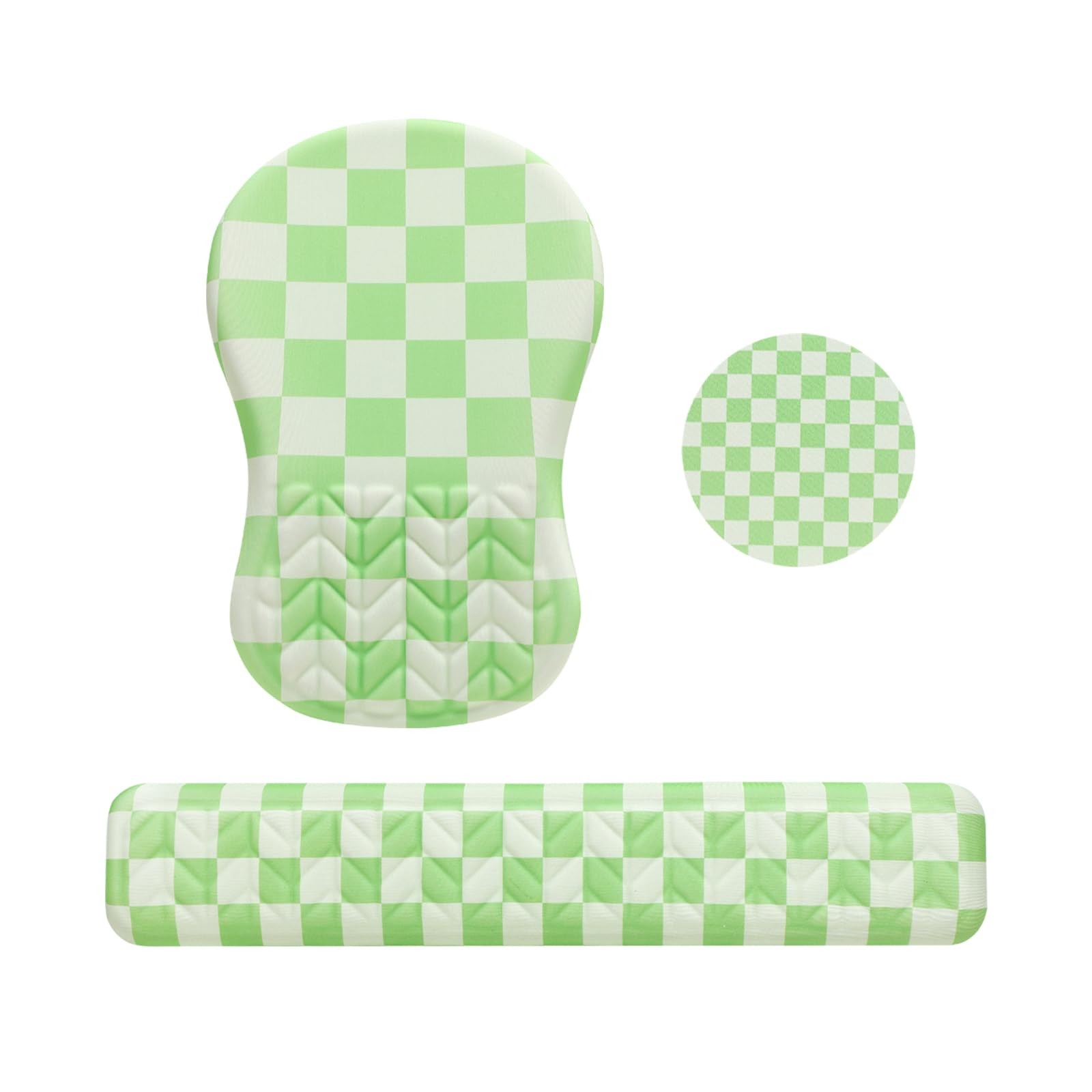 MEGREZ Ergonomic Mouse Pad with Wrist Support, 17.32 x 3.15 inches, Green