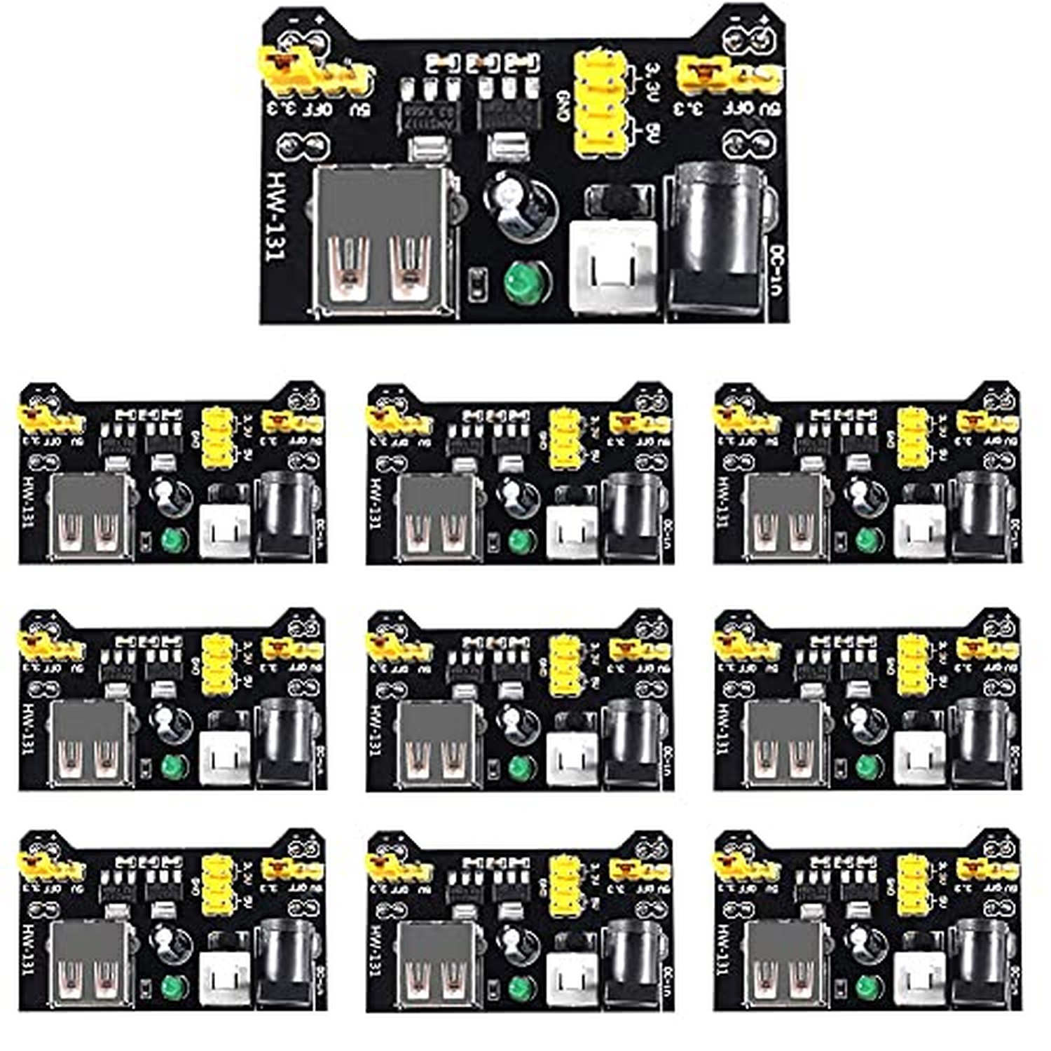 10PCS 3.3V 5V Power Supply Module for MB102 102 Prototype Breadboard DC 6.5-1...