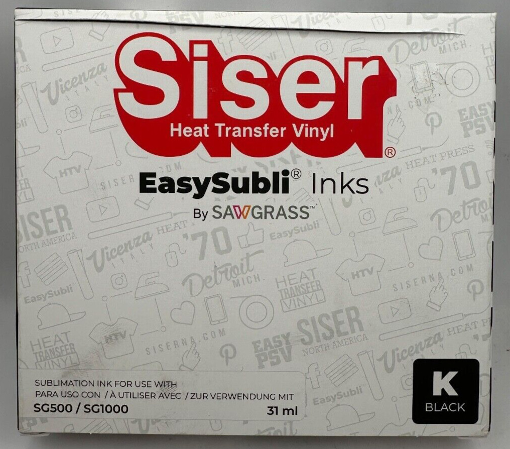 Sawgrass EasySubli Ink SG500 & SG1000 - Black (Y) 31 ML exp 10/31/24