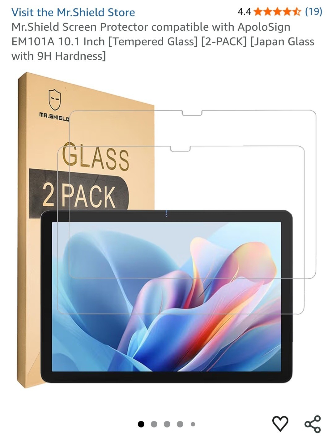 Mr. Shield Sreen Protector ApoloSign EM 101A 10.1" 2 Pack