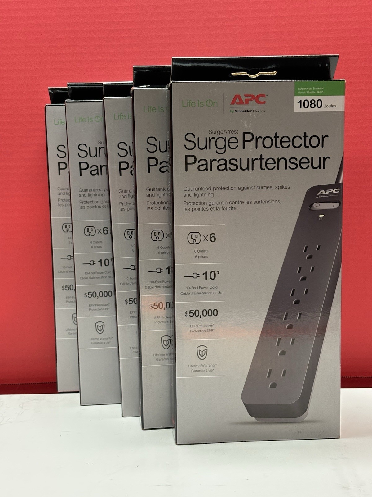 APC Surge Protector 1080 Joules  PE610 10ft Power Cord lot of 6 new in box
