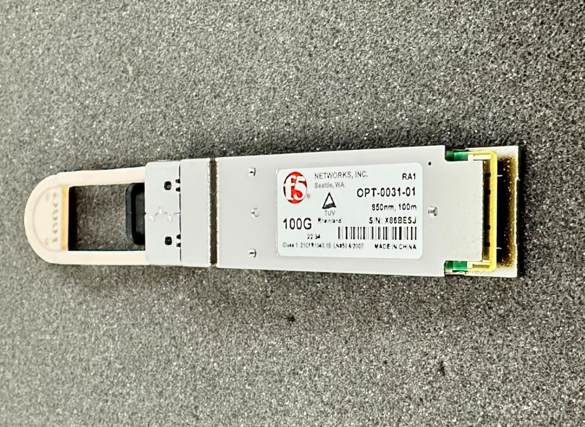 F5 Networks F5-UPG-QSFP28-SR4 100GBASE-SR4 100m 850nm Transceiver OPT-0031-01 🚚