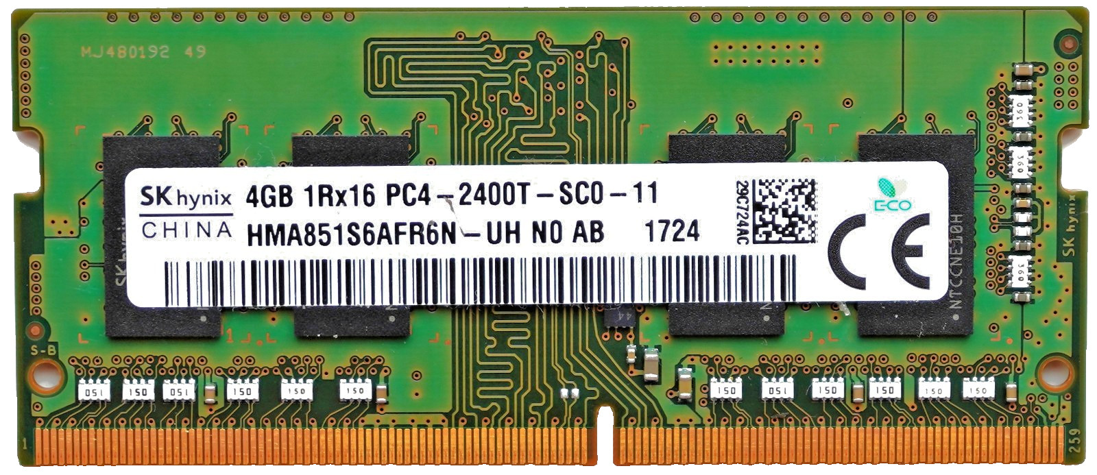 ✅️HMA851S6AFR6N-UH For SK Hynix 4GB 1Rx16 PC4-2400T-SCO-11 Laptop Memory✅️
