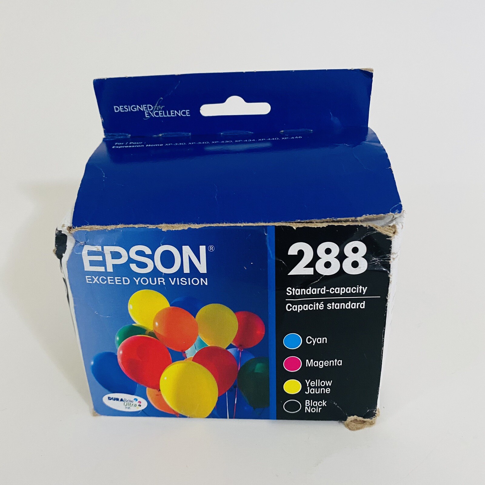 Epson 288 DURABrite Color 4 Pack Cartridges T288120 Genuine Expiration (12/2023)