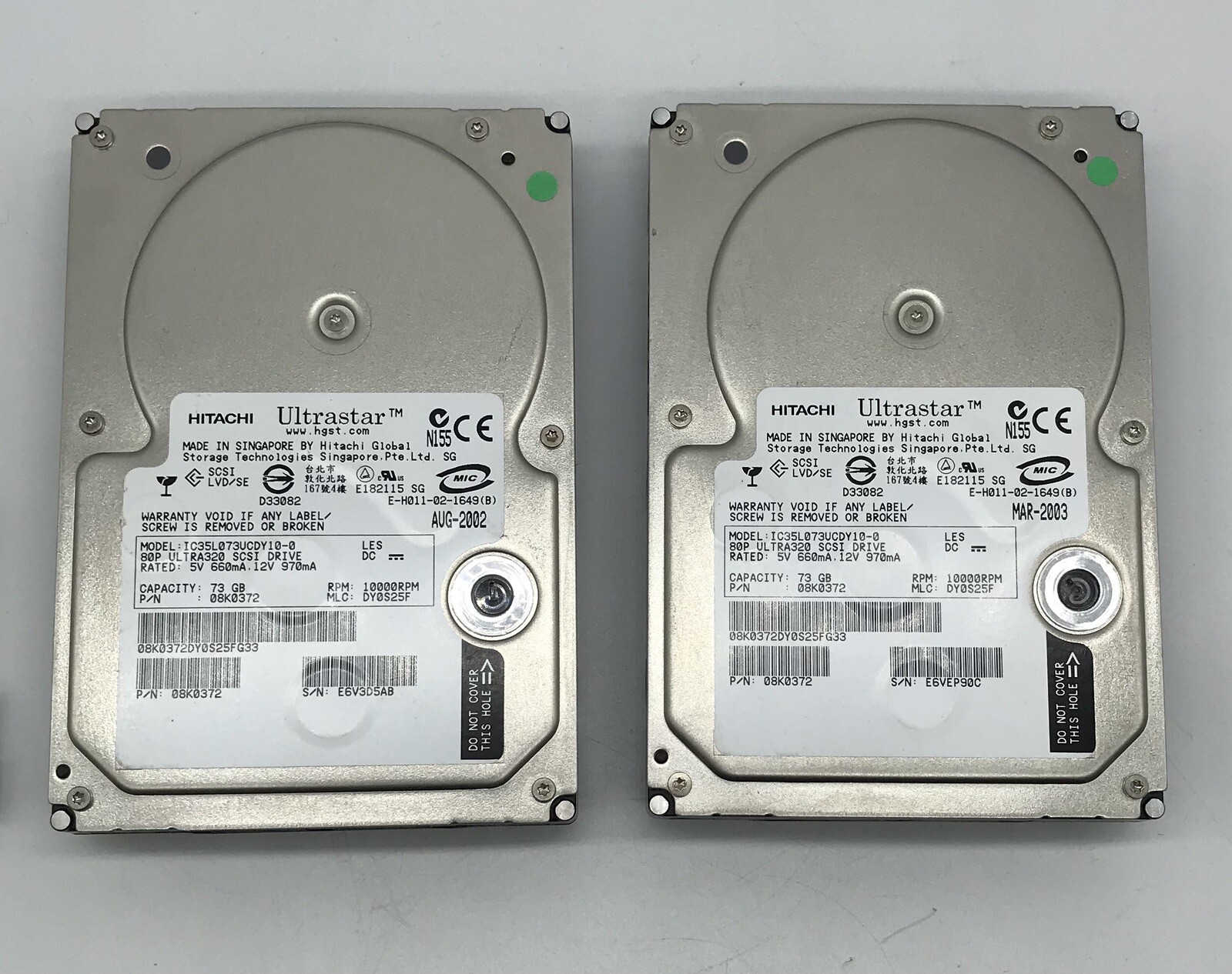 HITACHI / IBM UltraStar IC35L036UCDY10-0 08K0372 73GB 10K RPM Internal HDD