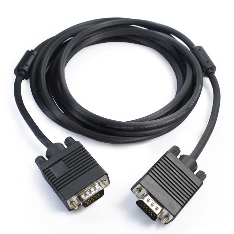 Heavy Duty Long 15 Feet VGA Computer Monitor Cable Cord 1080p High Resolution 