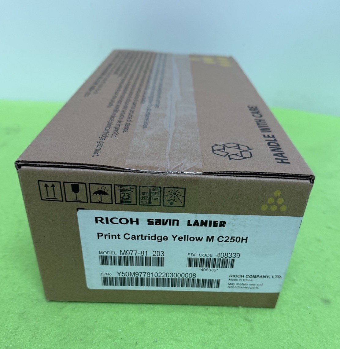 Genuine NEW Sealed Ricoh M C250H Yellow Toner 408339 OEM Savin Lanier  