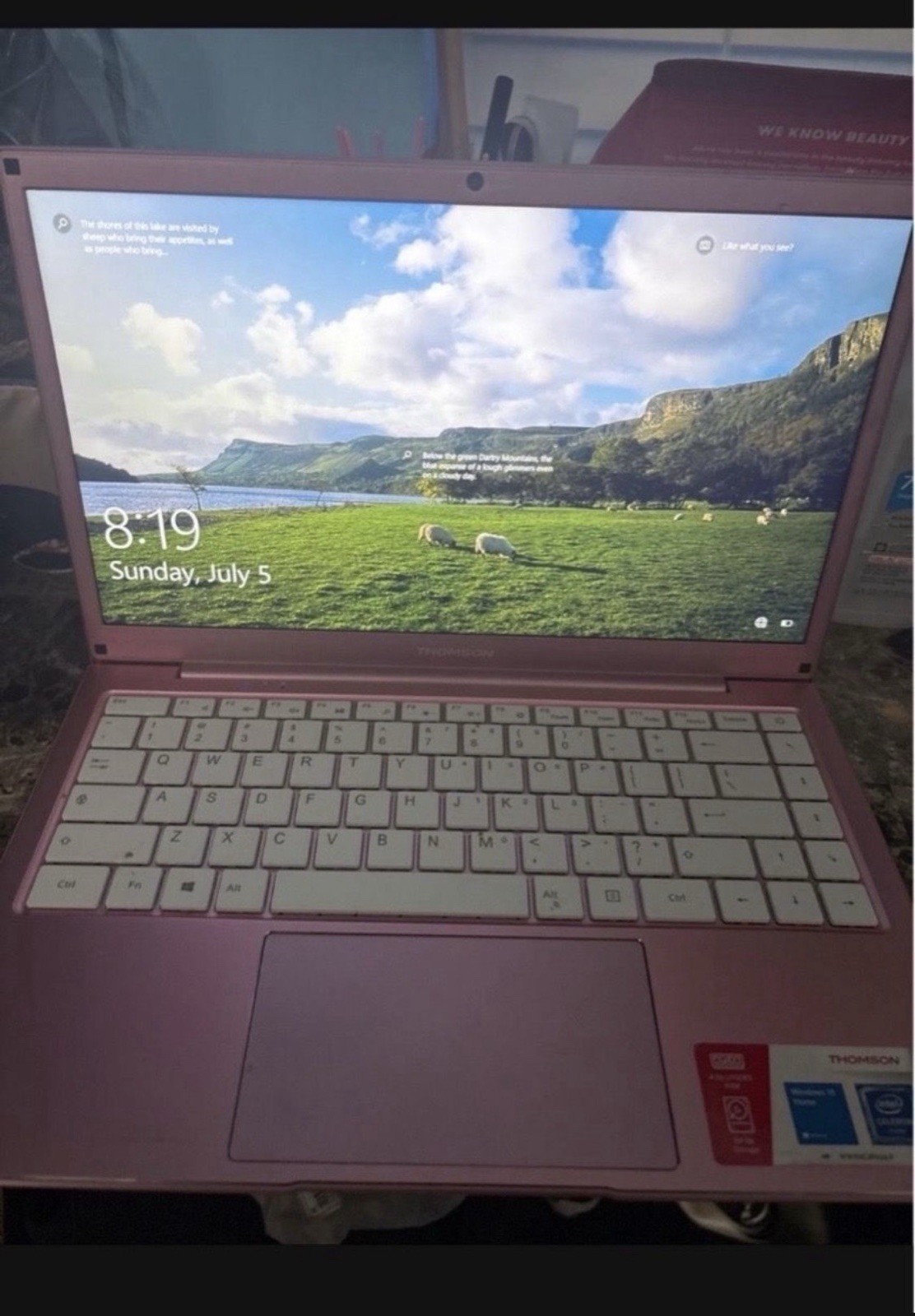 Thomson Laptop Windows 10 Ram- 4GB 14inch Intel 64Gb-METALCASE PINK With Box