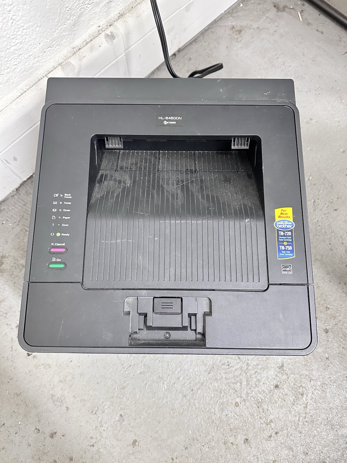 Brother HL-5450DN Laser Printer TONER COUNT UNKNOWN - INCLUDES POWER SUPPLY