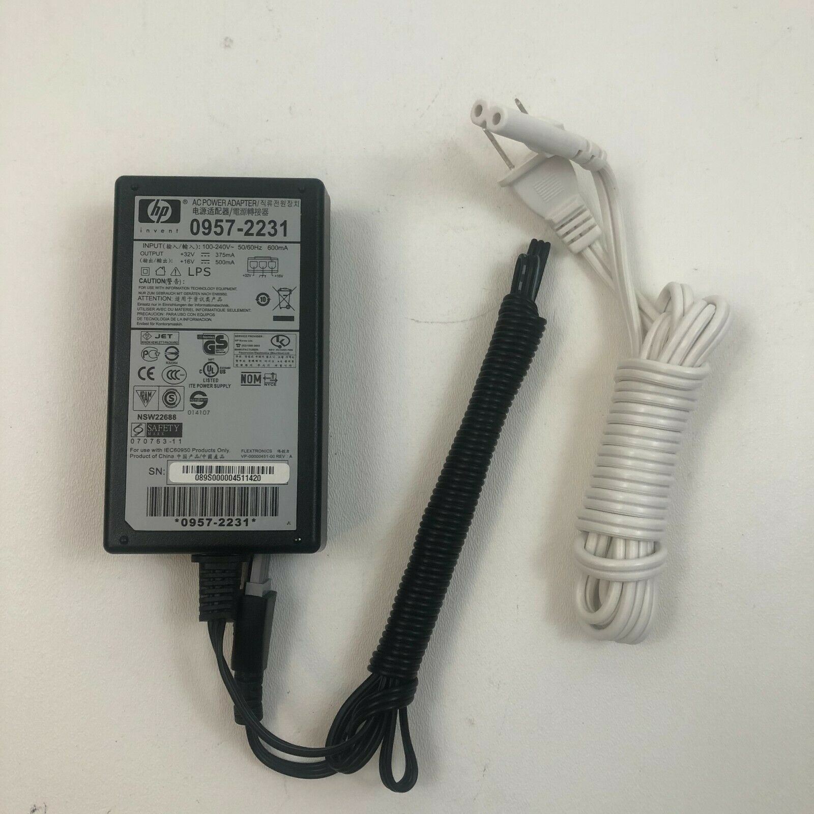 HP 0957-2231 OEM Original AC Power Supply Printer Adapter