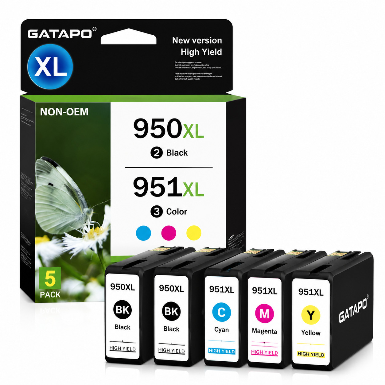 5PK 950XL 951XL Ink Cartridges For  OfficeJet Pro 8620 8625 8630 8640 8660