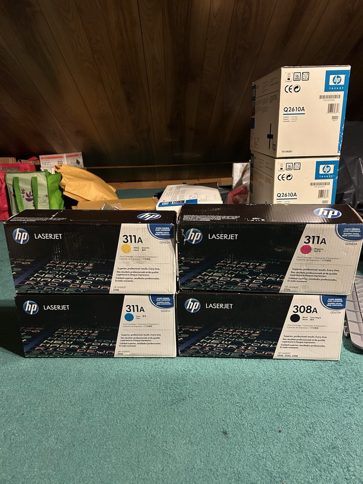 Full Set Hp Q2670a Q2681a Q2682a Q2683a Toner Cartridges Black Cyan Yellow Red
