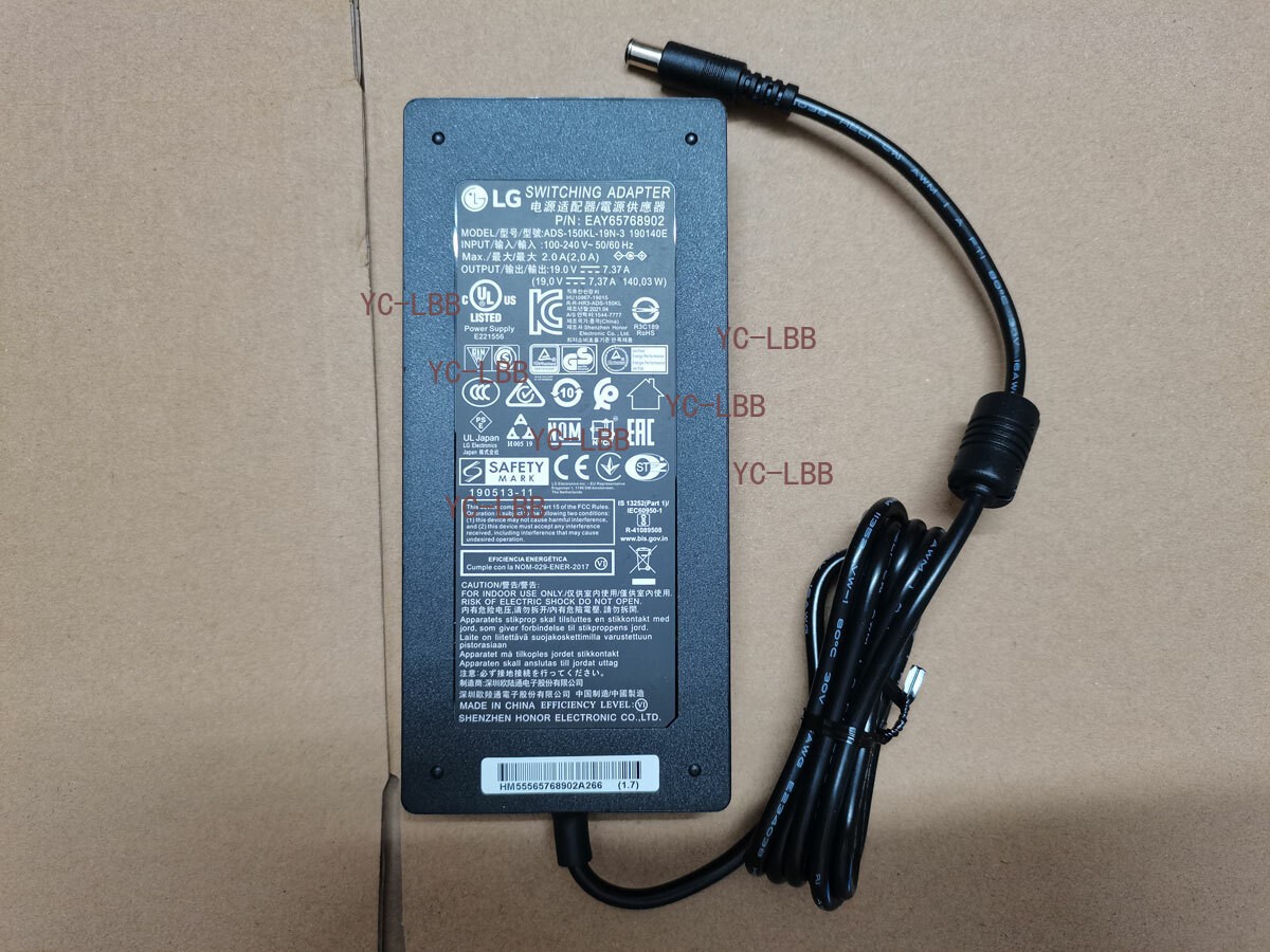 Genuine Slim 140W 19V 7.37A ADS-150KL-19N-3 190140E For LG 27BK85U-W LED Monitor