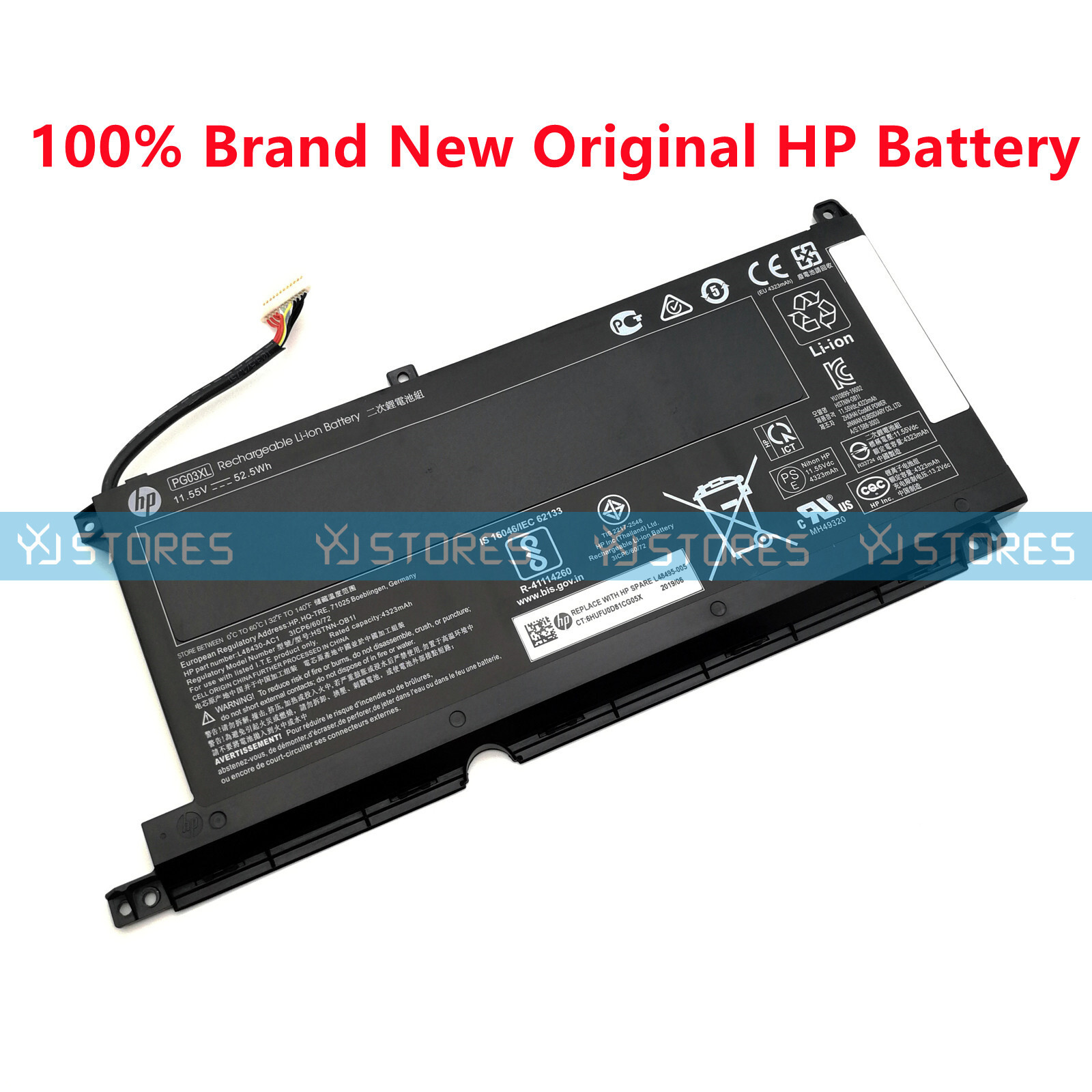Genuine PG03XL Battery for HP Pavilion Gaming 15-DK 16-A HSTNN-DB9G L48495-005