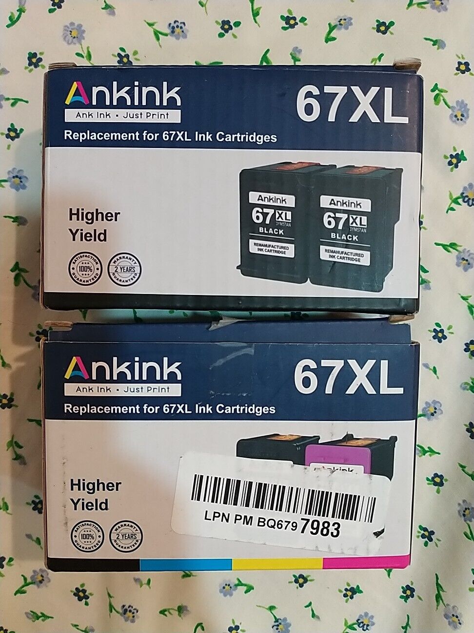 Ankink 67XL Replacement Ink Cartridges - 3 Black And 1 Tricolor See