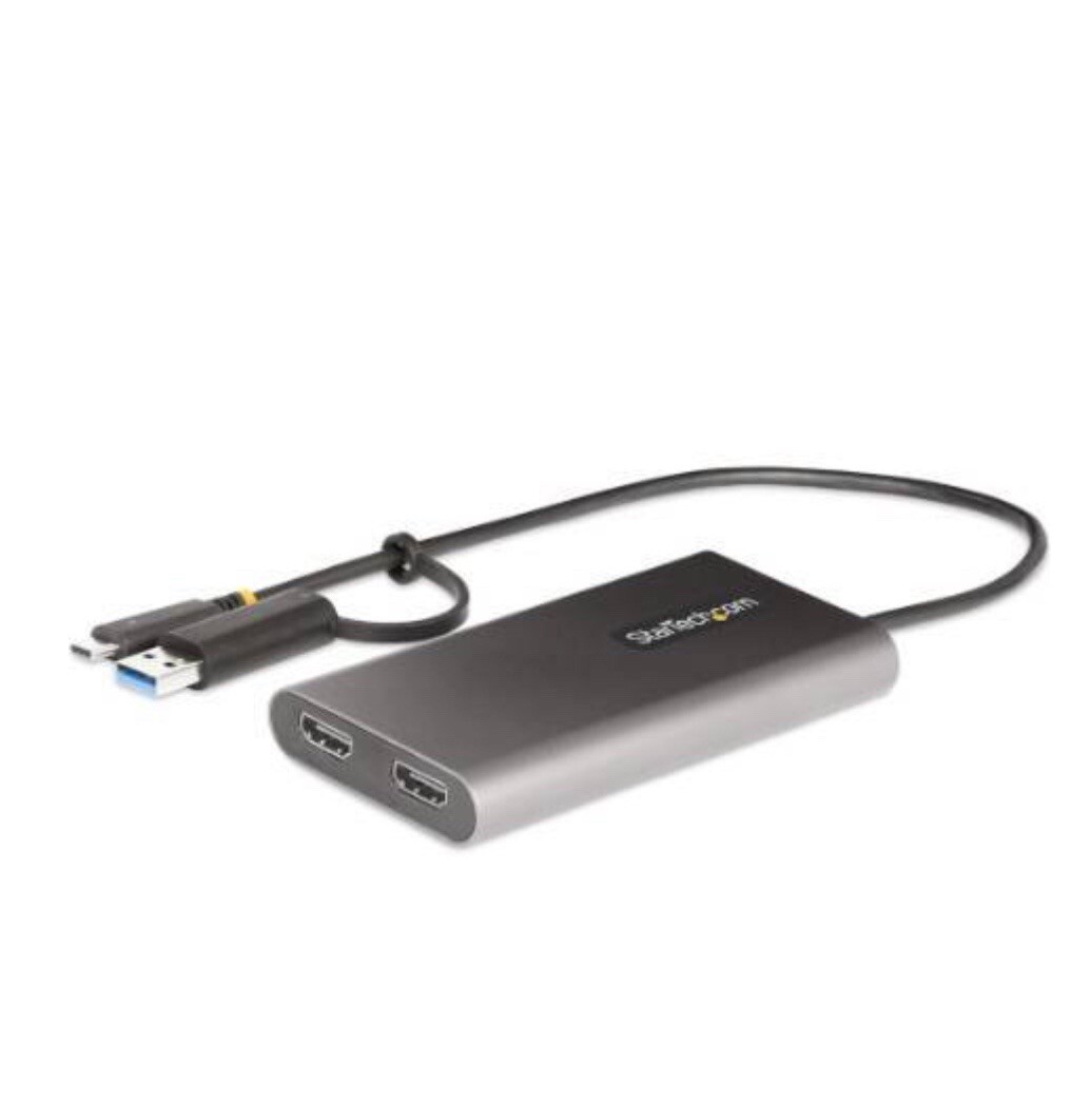 New NIB Startech USB-C -x2 HDMI Adapter & PD Pass Thru 100W M1 M2 M3 Compatible