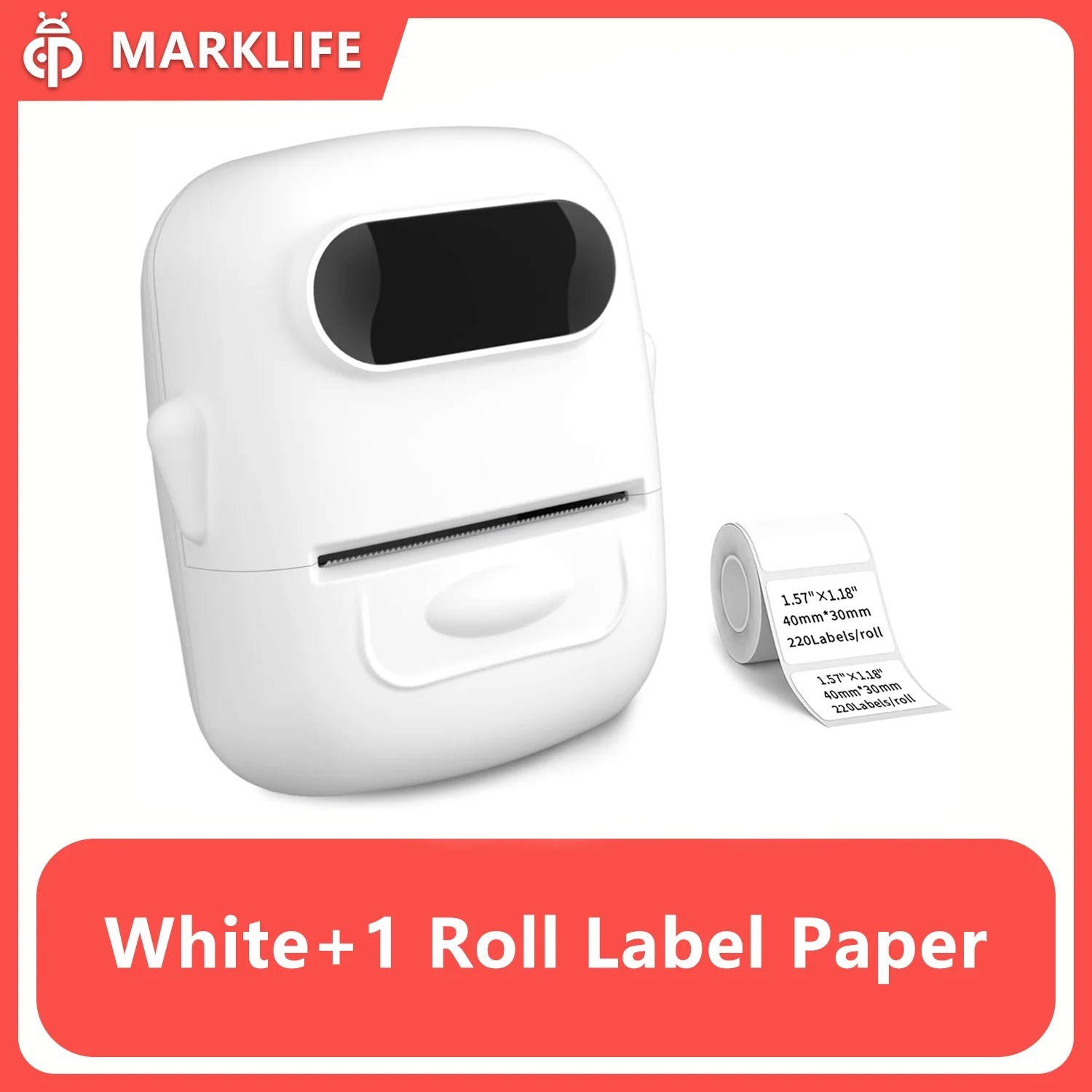MARKLIFE P50 Adhesive Label Printer Bluetooth Mini Label Maker Thermal Portable