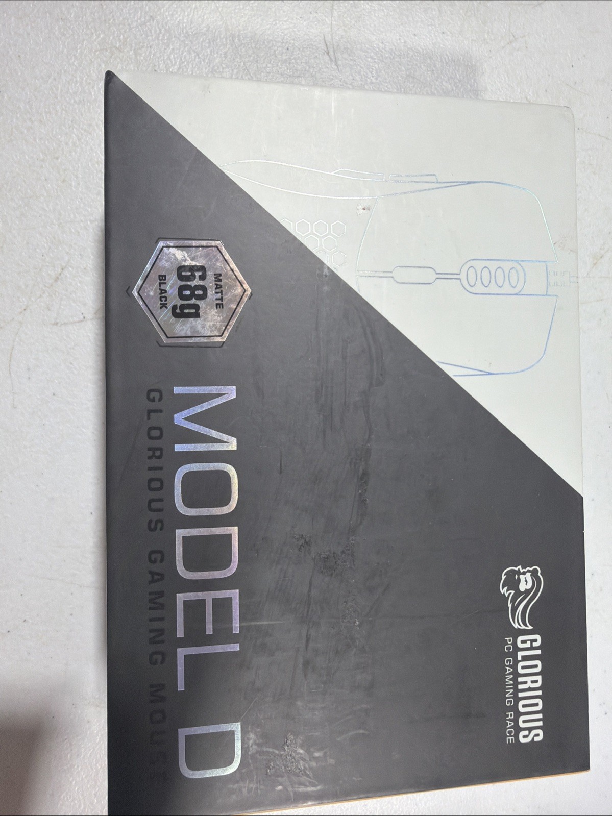 Glorious Model D Matte 68G Black Wired Optical Honeycomb Gaming Mouse