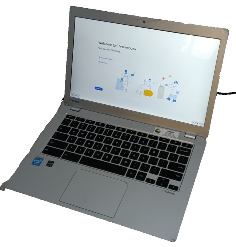 Toshiba 13.3" Chromebook Celeron N2840 2.16GHz 4GB RAM 16GB Reset Tested