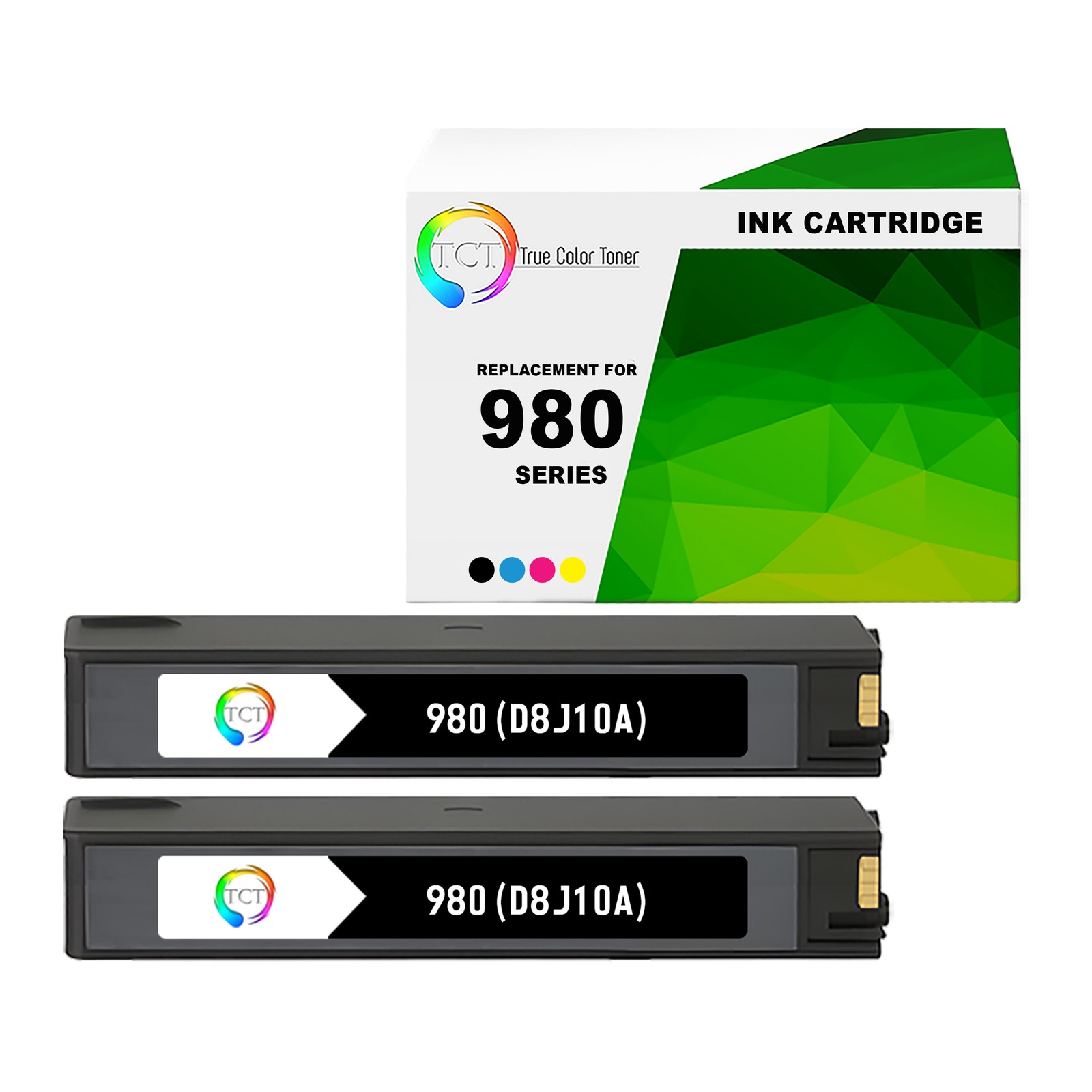 2Pk TCT Compatible For HP 980 (D8J10A) Black OfficeJet X555dn X555xh M585z Ink
