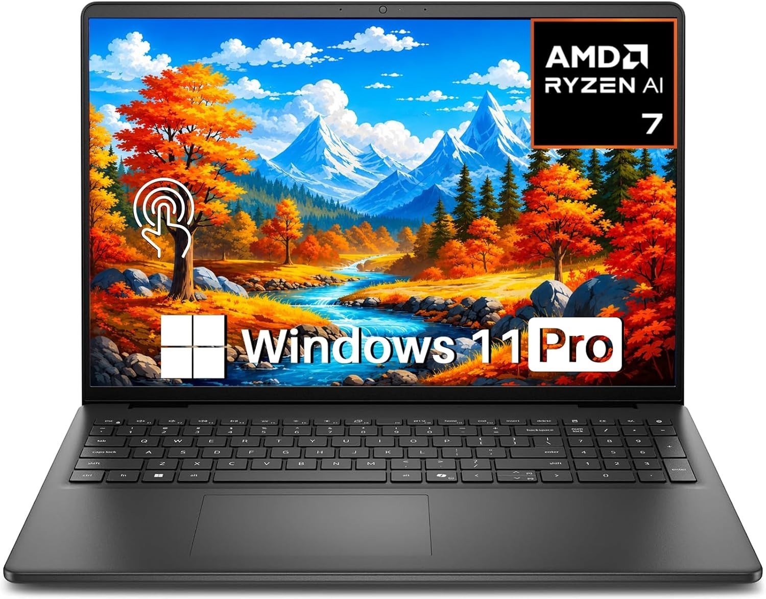 Dell 16 Laptop DC16255 Touchscreen,16" FHD+, 16GB DDR5, 1TB SSD, AMD Ryzen 7 250