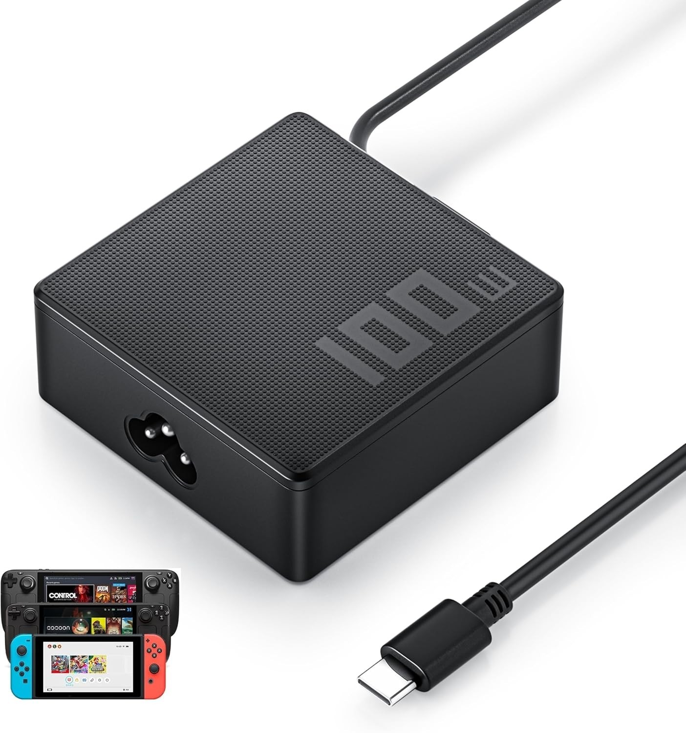 65W 100W USB-C Charger for Nintendo Switch 2/OLED/Lite & MSI Claw Handheld