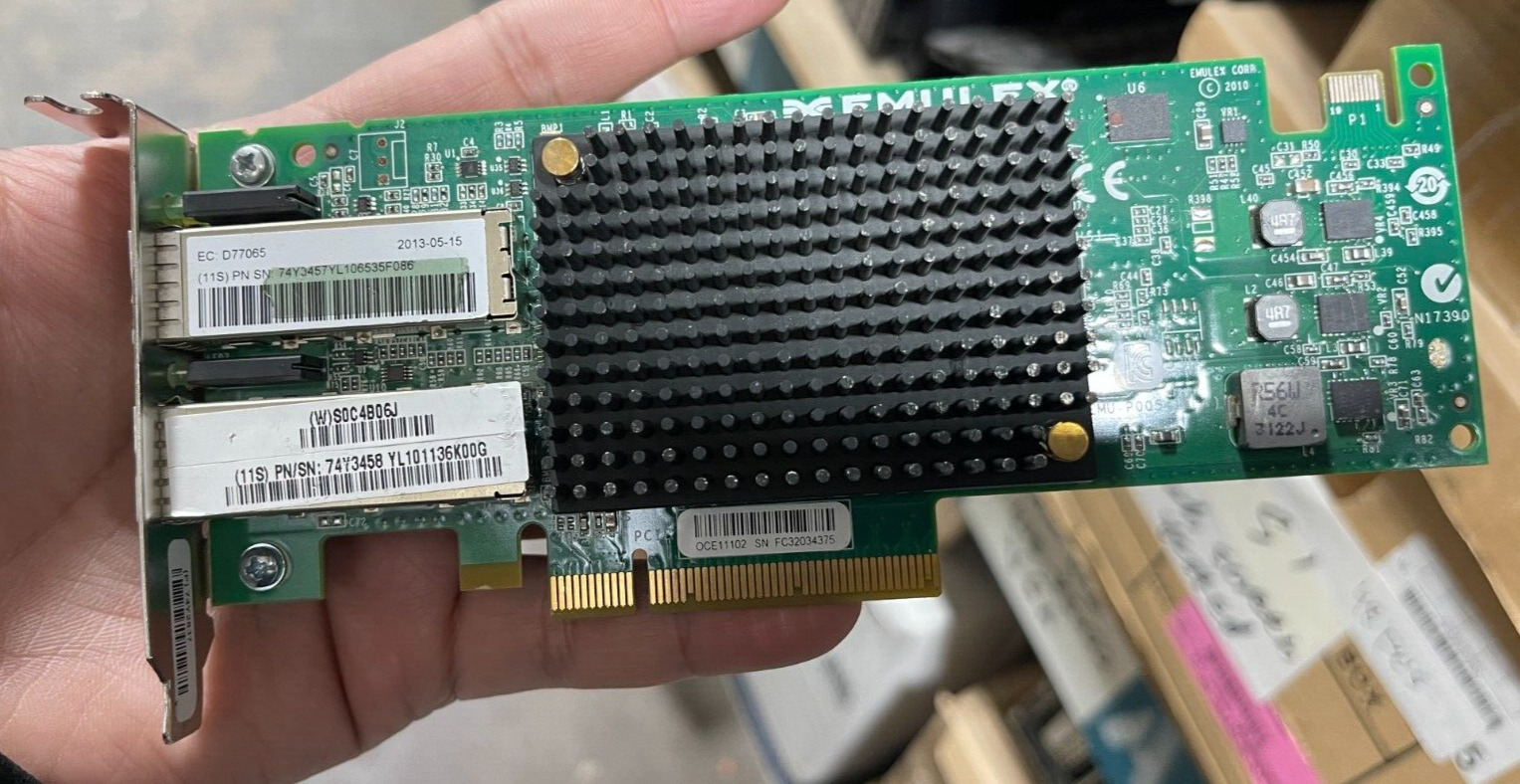 IBM 5287 10Gb 2-Port PCIe2 (x8) Ethernet Adapter 74Y3458 74Y3457 Low profile