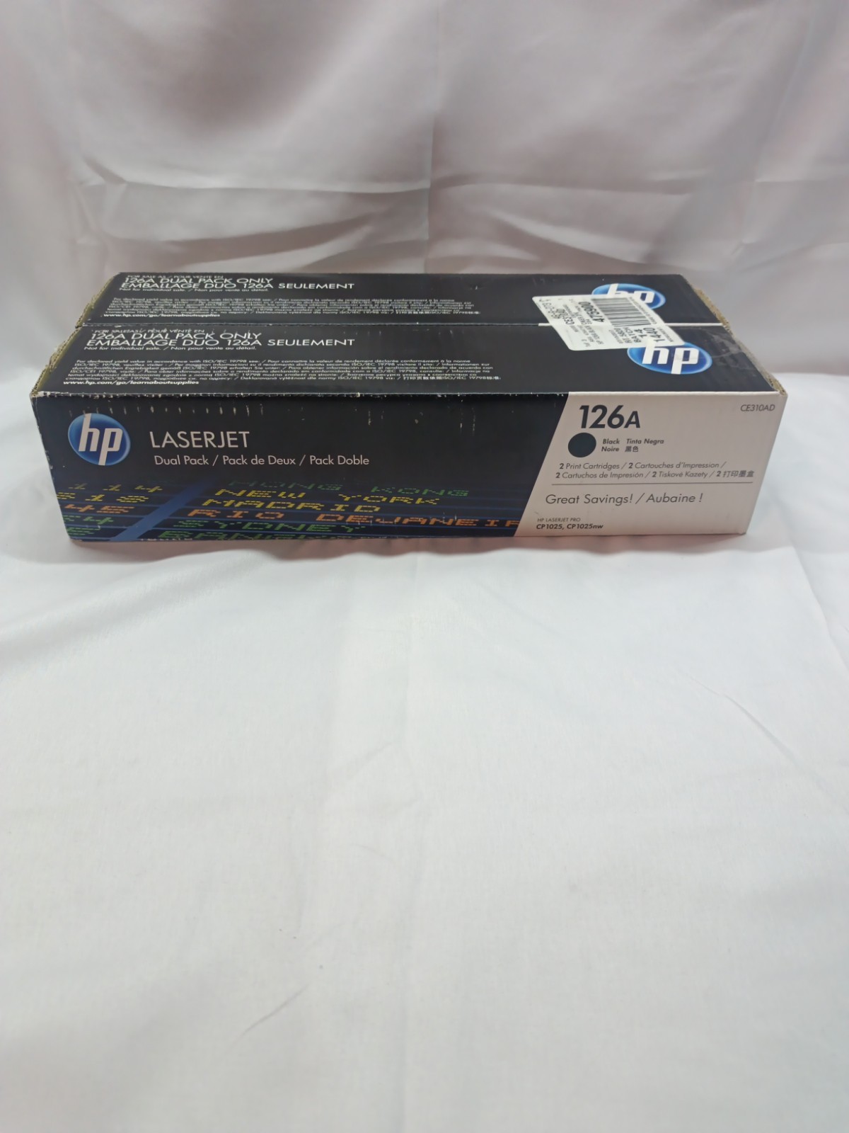GENUINE HP 126A Toner Original Black Cartridge CE310A - 2 Pack NEW Sealed