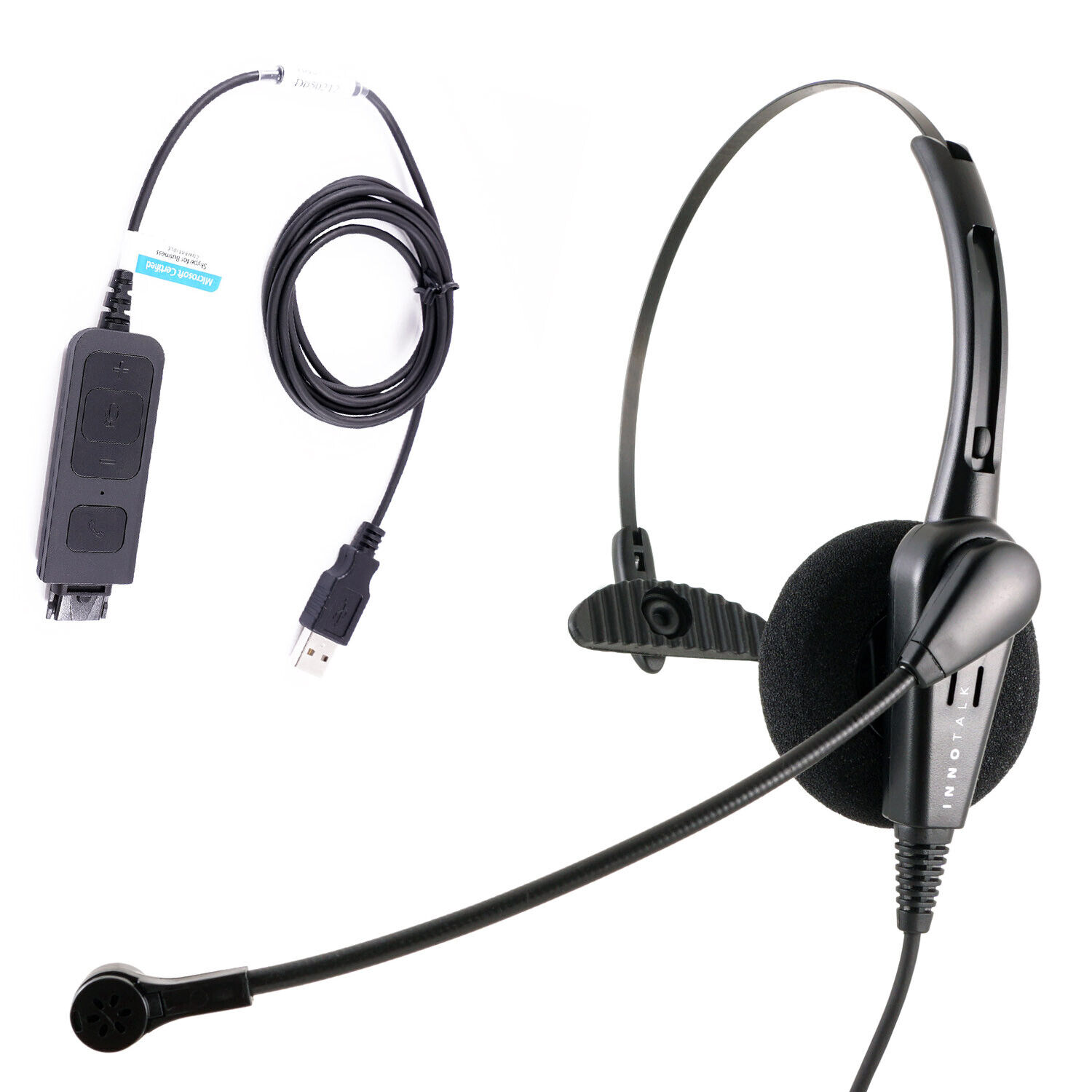 Cost Effective Pro Monaural Computer Headset for PC at Office, Customer service.