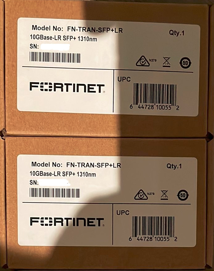 Fortinet FN-TRAN-SFP+LR 10GE SFP+ transceiver module, 10km long range for system