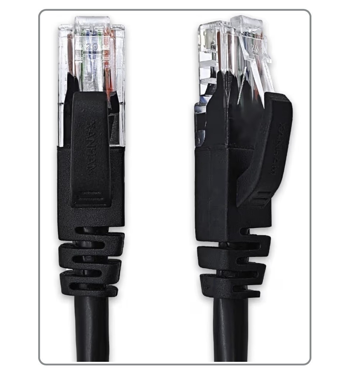 XANHAM Cat6 Ethernet Cable15ft Black RJ45 Network Patch Cord PC Gaming Router TV