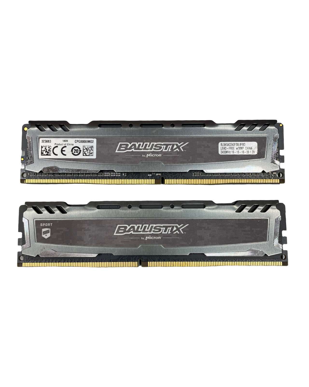 (LOT OF 2) Micron BALLISTIX 4GB DDR4 2400Mhz  BLS4G4D240FSB.8FBD Desktop Ram #21