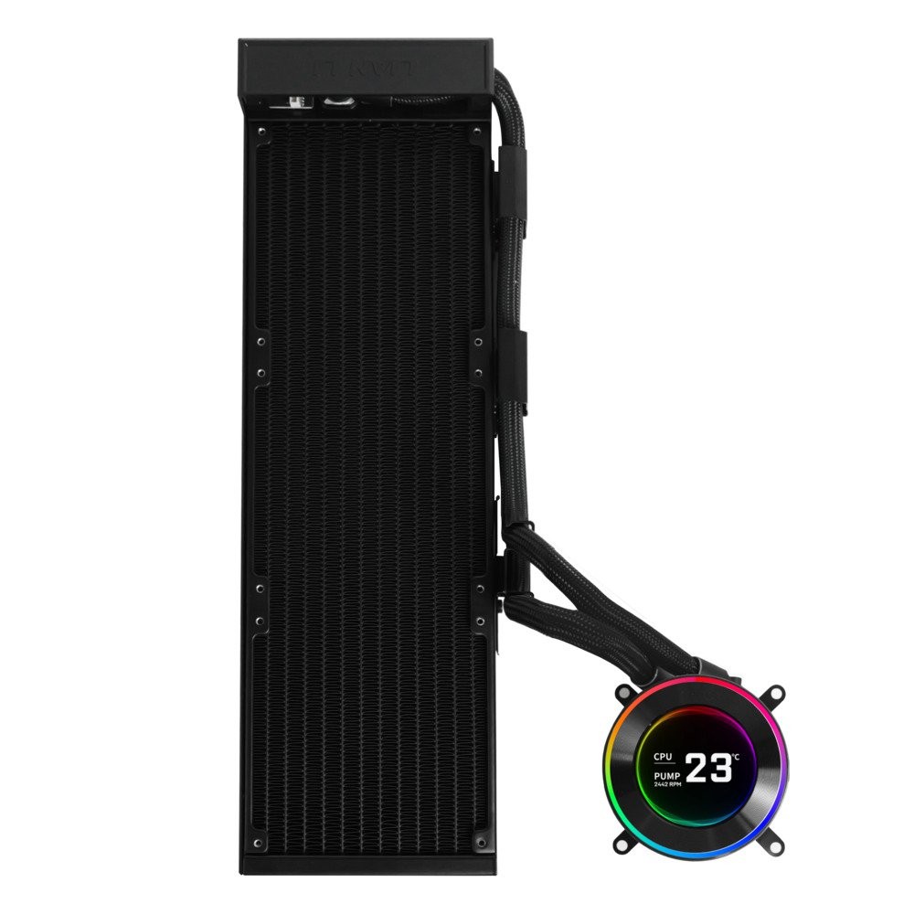 Lian Li Hydroshift II 360 Liquid CPU Cooler - Flexible Slide-Tube Clamp Coolant