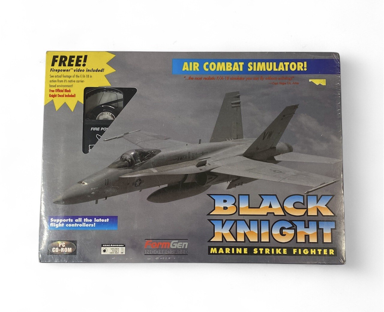 Air Combat Simulator F/A-18 Black Knight Marine Strike Fighter PC CD-ROM Sealed