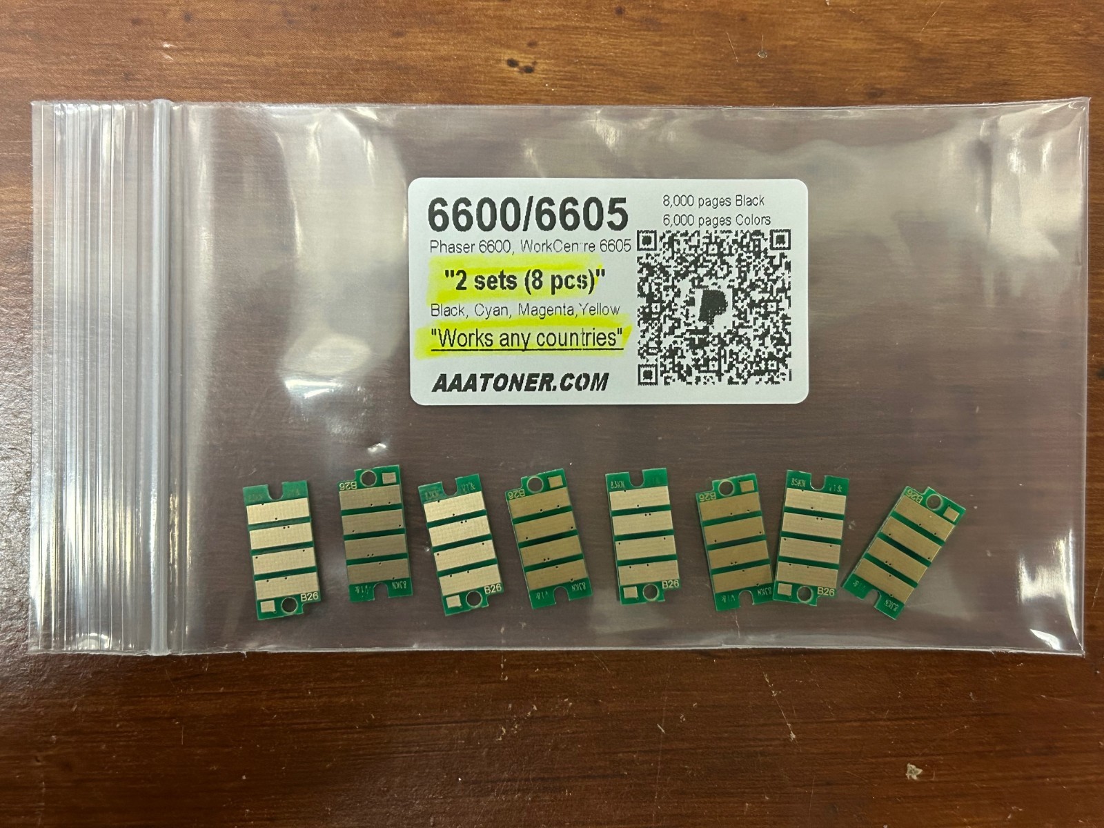 8 x Toner Chip (2236 - 2235) for Xerox Phaser 6600, WorkCentre 6605 Refill
